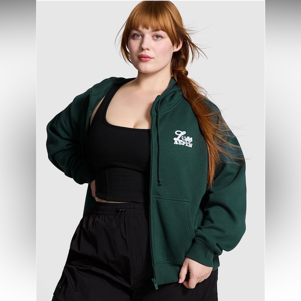 Victoria’s Secret PINK Ivy Fleece Campus Full-Zip Hoodie